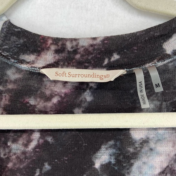 Soft Surroundings Blue Print Print Top Sz Medium - Picture 2 of 8
